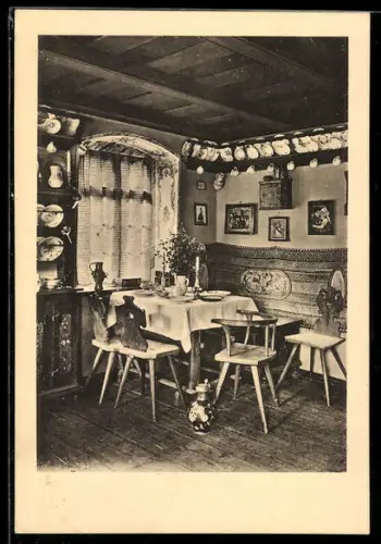 AK Schmidtsdorf, Altschlesische Bauernstube in Dr. Weicker`s Fuchswinkel