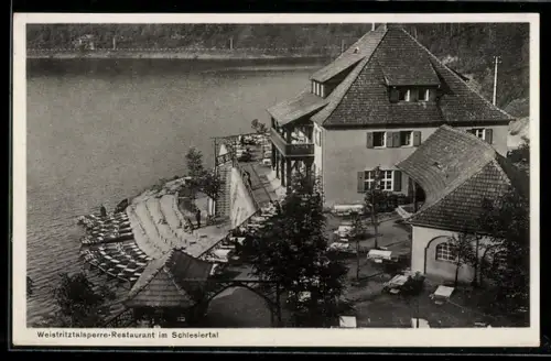 AK Kynau, Weistritztalsperre-Restaurant im Schlesiertal