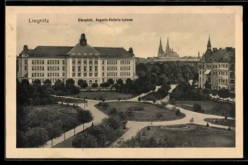 AK Liegnitz, Bilseplatz, Augusta-Victoria-Lyceum