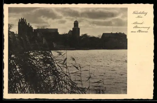 AK Friedeberg /Nm., Abendstimmung am Obersee