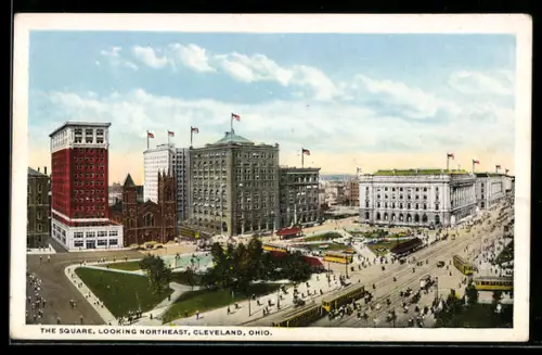 AK Cleveland, OH, The Square, Looking Northeast