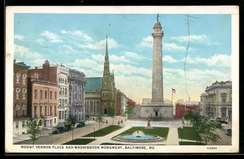 AK Baltimore, MD, Mount Vernon Place and Washington Monument