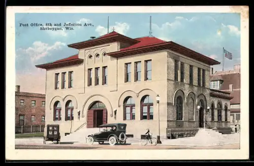 AK Sheboygan, WI, Post Office, 8th and Jefferson Avenue