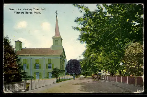 AK Vineyard Haven, MA, Street view showing Town Hall