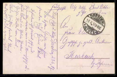 AK Dresden, Neues Rathaus mit Strassenbahn