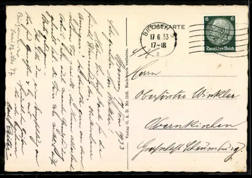 AK Bremen, Rathaus, Dom und Börse, Strassenbahn