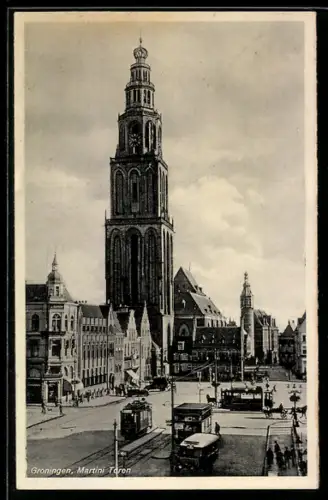 AK Groningen, Martini Toren, Strassenbahn