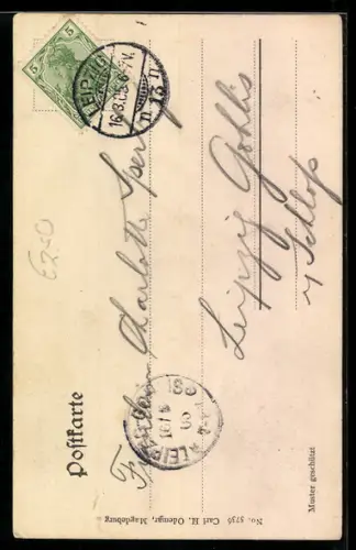 AK Leipzig, Strassenbahn am Augustusplatz