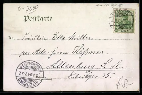 AK Leipzig, Thomasring mit Strassenbahn