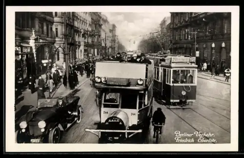 AK Berlin-Tiergarten, Verkehr Friedrich-Ebert-Str., Strassenbahn