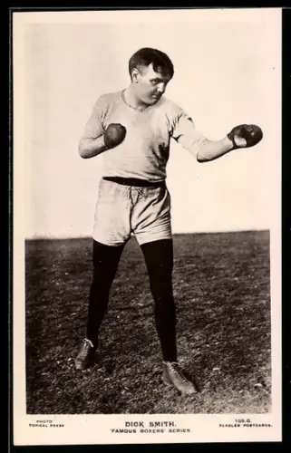 AK Boxer Dick Smith mit Boxhandschuhen