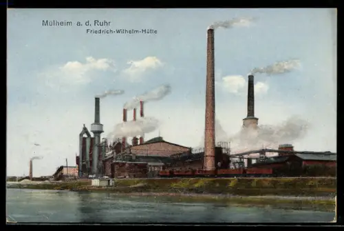 AK Mülheim a. d. Ruhr, Friedrich-Wilhelm-Hütte, Kohleförderung und Verarbeitung