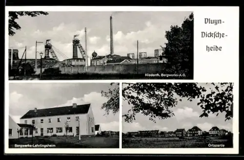 AK Vluyn-Dicksche Heide, Niederrh. Bergwerks-AG, Lehrlingsheim, Ortspartie