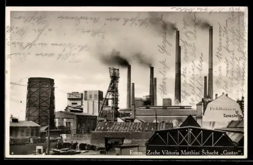 AK Essen, Kohlenzeche Viktoria Matthias Schacht Gustav