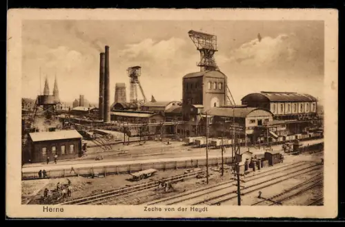 AK Herne, Zeche von der Heydt, Partie am Kohlewerk