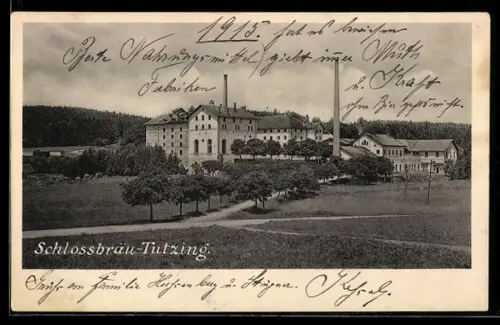 AK Tutzing, Sicht zur Brauerei Schlossbräu-Tutzing