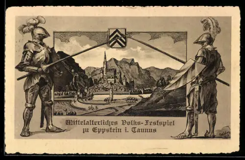 AK Eppstein, Mittelalterliches Volksspielfest, Ritter kreuzen die Lanzen