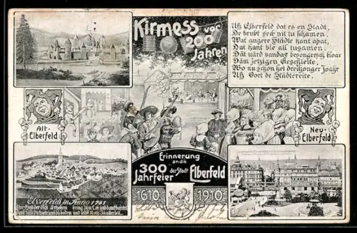 Künstler-AK Elberfeld, Kirmess vor 200 Jahren, Volksfest