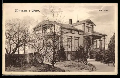 AK Mettingen i. Westf., Villa Voss mit Anlage