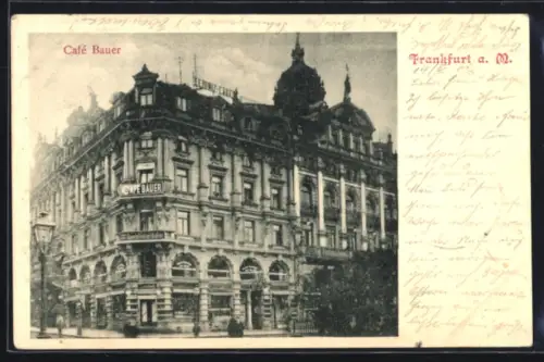 AK Frankfurt a. M., Cafe Bauer