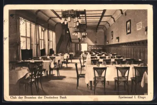 AK Berlin, Behrenstrasse, Club der Beamten der Deutschen Bank, Speisesaal I. Etage