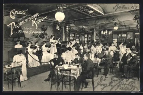 AK Berlin, Gasthaus Pichelsteiner Krug, Innenansicht, Friedrichstrasse 94