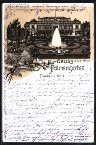Lithographie Frankfurt-Westend, Palmengarten