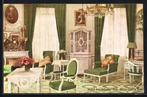 AK Frankfurt a. M., Hotel Frankfurter Hof, Wohnzimmer I. K. u. K. H. der Frau Kronprinzessin