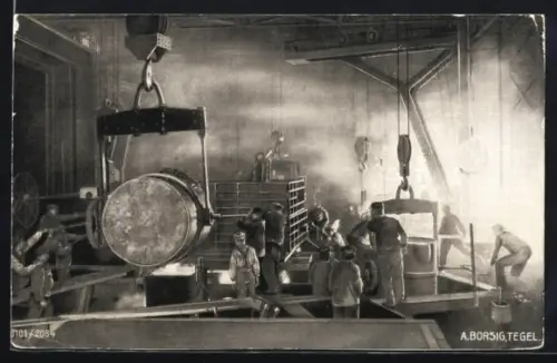 AK Berlin-Tegel, Usines A. Borsig, Arbeiter am Zug