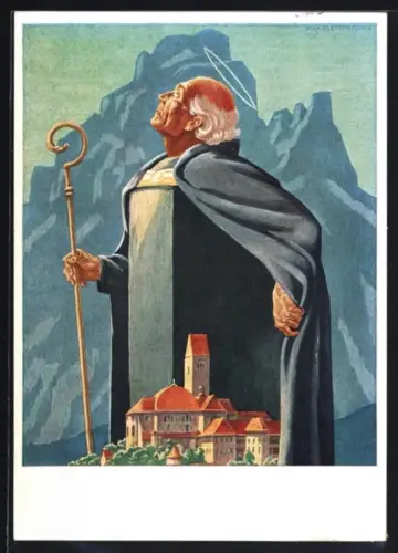 Künstler-AK Füssen, Volksfest 1200 Jahrfeier St. Mang 1951