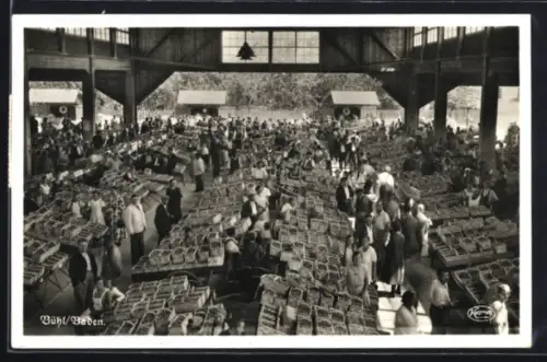 AK Bühl /Baden, Blick in die Obstgrossmarkthalle