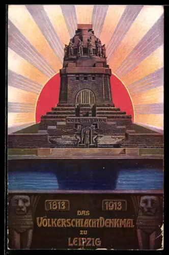 AK Leipzig, Völkerschlachtdenkmal, 1813-1913