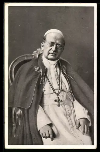 AK Papst Pius XI., Portrait im Sitzen