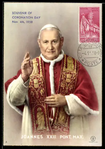 Maximum-AK Portrait Papst Johannes XXIII.