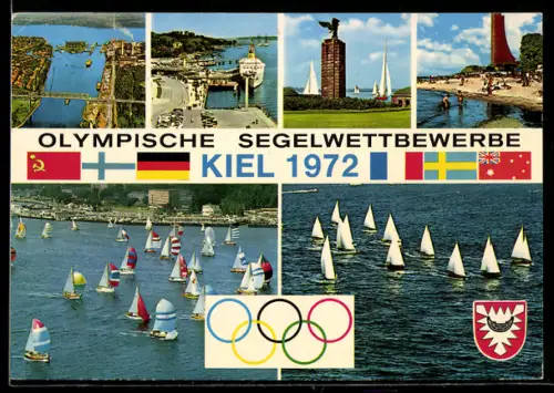 AK Kiel, Olympische Segelwettbewerbe Kiel 1972, Segelboote auf dem Wasser
