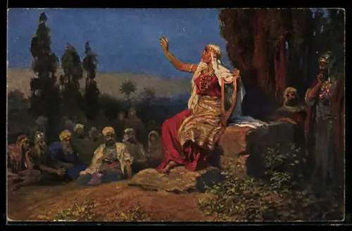 Künstler-AK Bilder aus dem Alten Testament, Siegeslied Deborahs