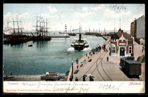 AK Malmö, Schiffe im Hafen