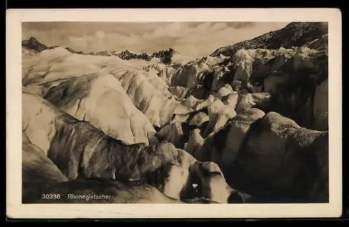 AK Rhonegletscher im Sonnenschein, Eisgrotte