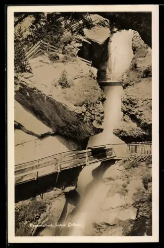 AK Trümmelbach, untere Galerie, Wasserfall