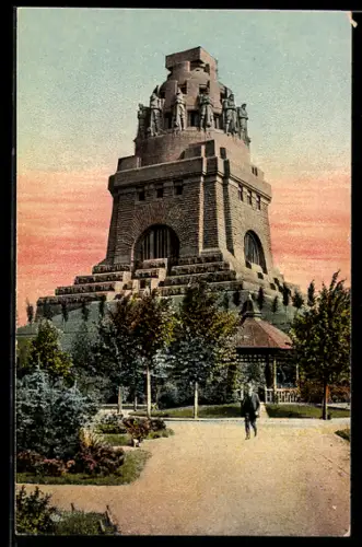 AK Leipzig, Aussenansicht des Völkerschlachtdenkmals