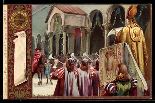 Künstler-AK Papst Alexander VI. kündigt feierlich das Jubiläumsjahr an