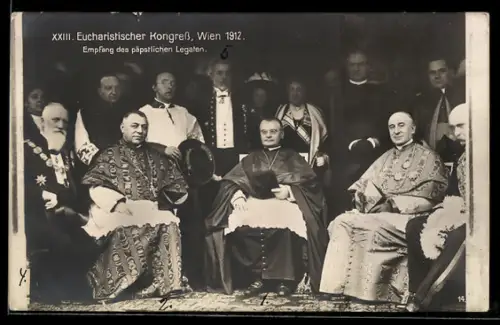 AK Wien, 23. Eucharistischer Kongress 1912, Empfang des päpstlichen Legaten