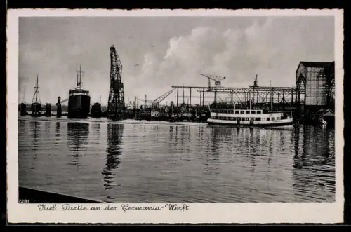 AK Kiel, Blick zur Germania-Werft