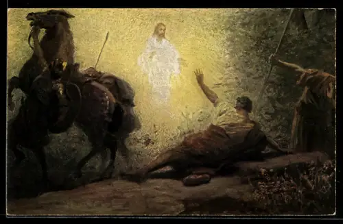 AK Paulus wird bekehrt, Jesuserscheinung