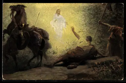 AK Paulus wird bekehrt, Jesuserscheinung