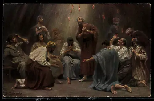 AK Descente du St-Espritz, Bibel