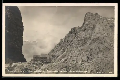 AK Riemannhaus auf der Ramseider Scharte