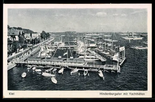AK Kiel, Hindenburgufer mit Yachthäfen