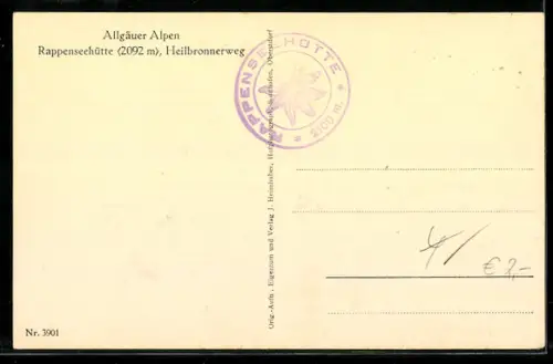 AK Allgäuer Alpen, Rappenseehütte