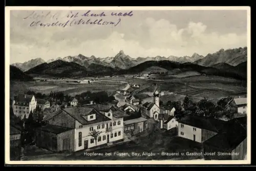 AK Hopferau / Bay. Allgäu, Brauerei und Gasthof Josef Steinacher